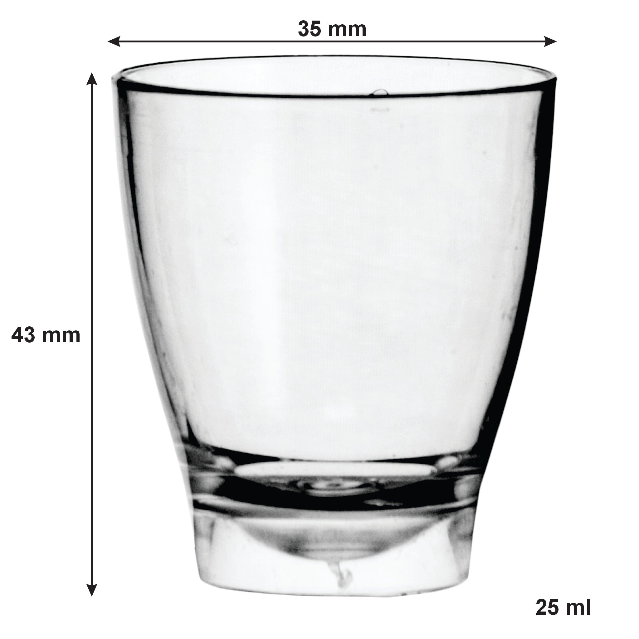 BAR BUTLER CLEAR PLASTIC SHOT GLASSES 25ML 10PK, 35MM DIA