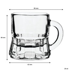 BAR BUTLER TOT GLASS WITH HANDLE, 25ML