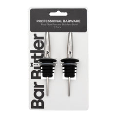 BAR BUTLER FREE FLOW POURER STAINLESS STEEL 2PK, SEAL 24MM DIA