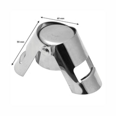 BAR BUTLER CHAMPAGNE STOPPER WITH DOUBLE CLIP ST.STEEL