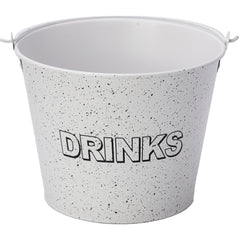 BAR BUTLER ICE BUCKET WITH HANDLE WHITE MOTTLED BLACK, 5L