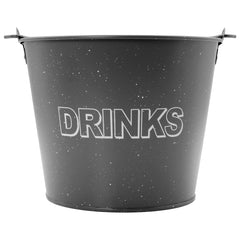 BAR BUTLER ICE BUCKET WITH HANDLE GREY MOTTLED WHITE, 5L