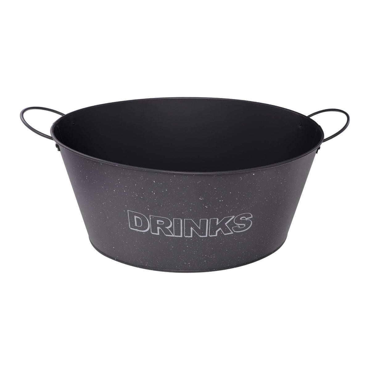 BAR BUTLER OVAL WINE TUB WITH HANDLES GREY MOTTLED WHITE, 13L