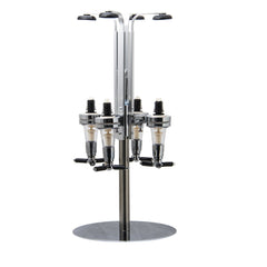 BAR BUTLER 4 BOTTLE TOT MEASURE DISPENSERS 25ML ON A ROTARY STAND