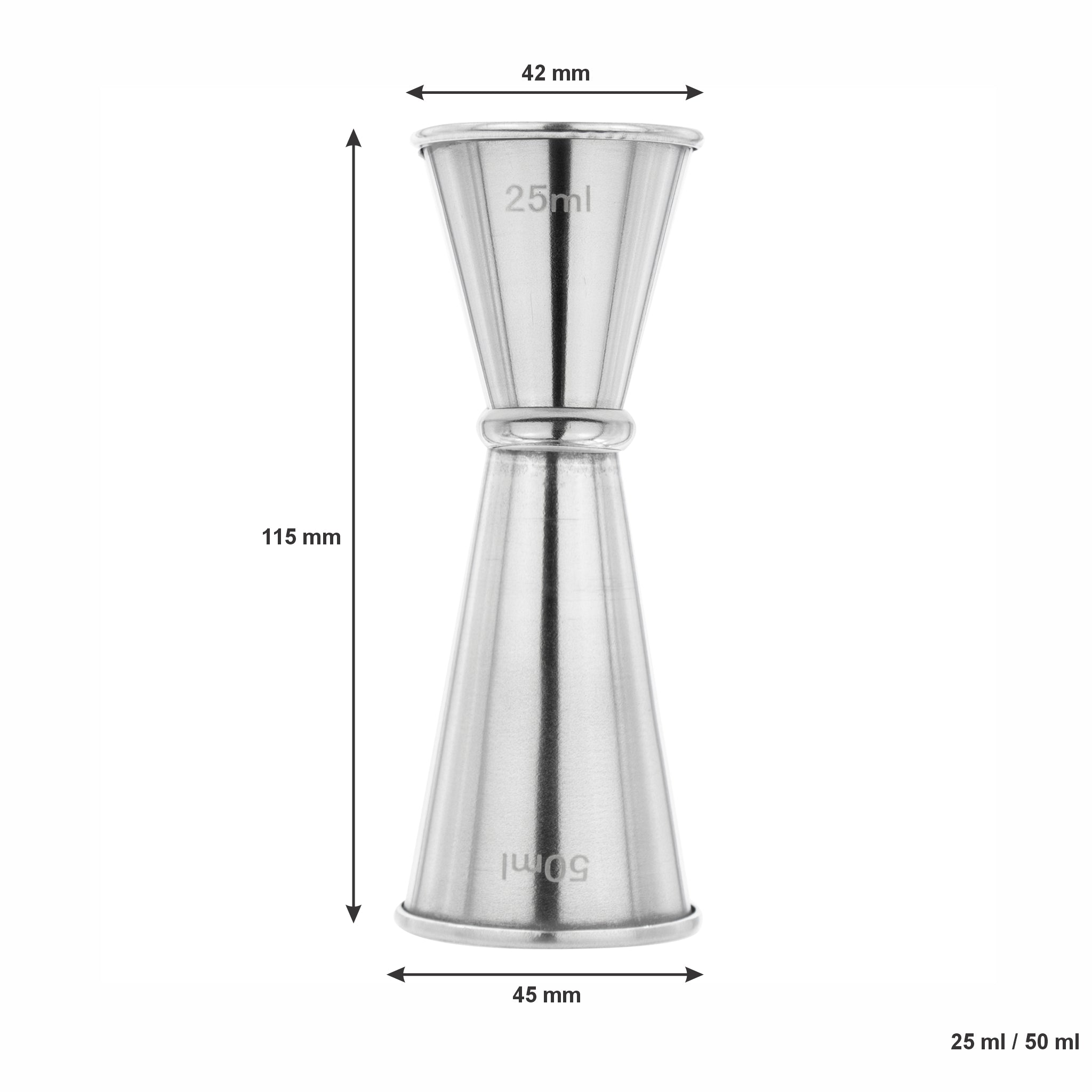 BAR BUTLER JAPANESE STYLE DOUBLE TOT MEASURE ST STEEL, 25ML/50MM