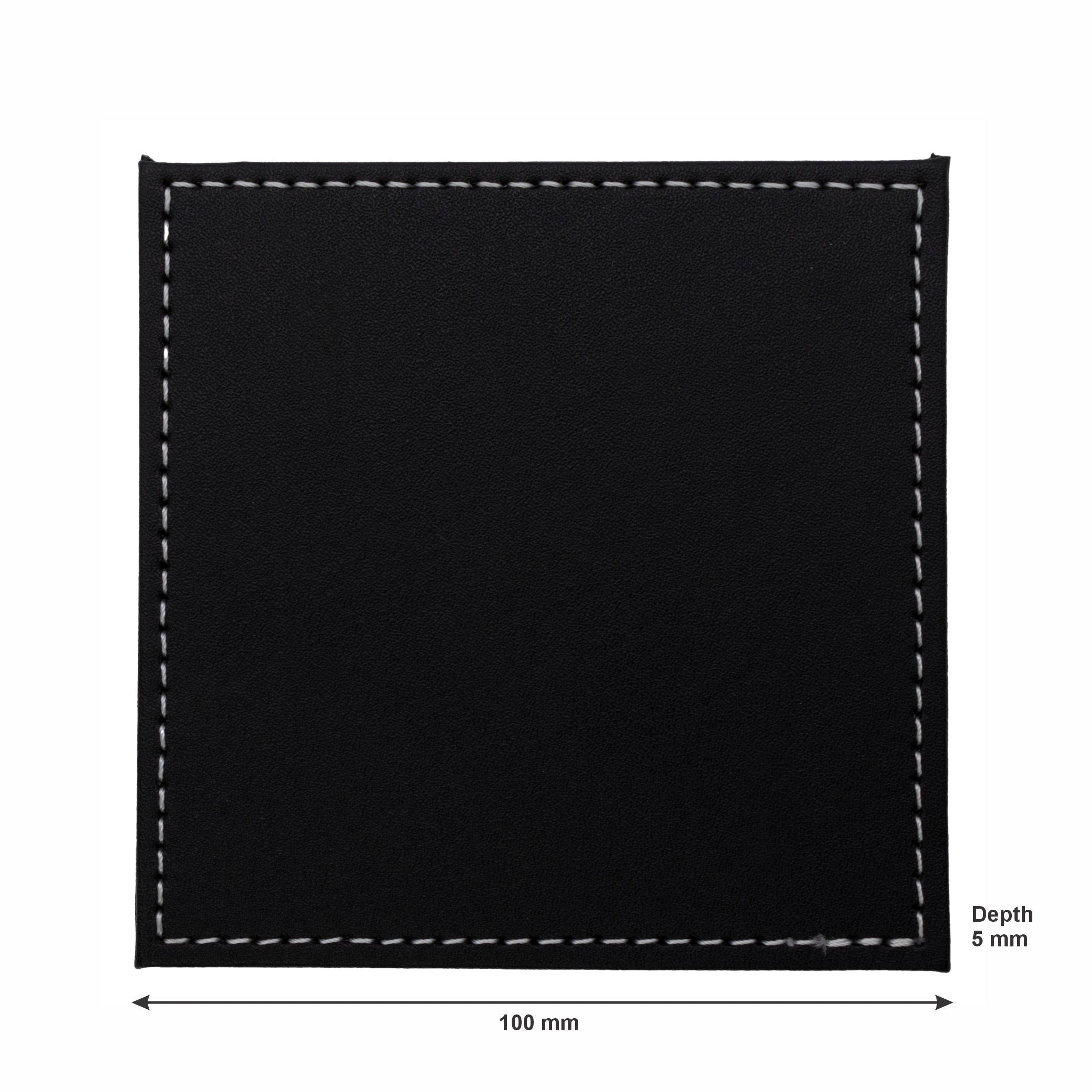 BAR BUTLER SQUARE LEATHERETTE COASTERS IN HOLDER 7PC SET