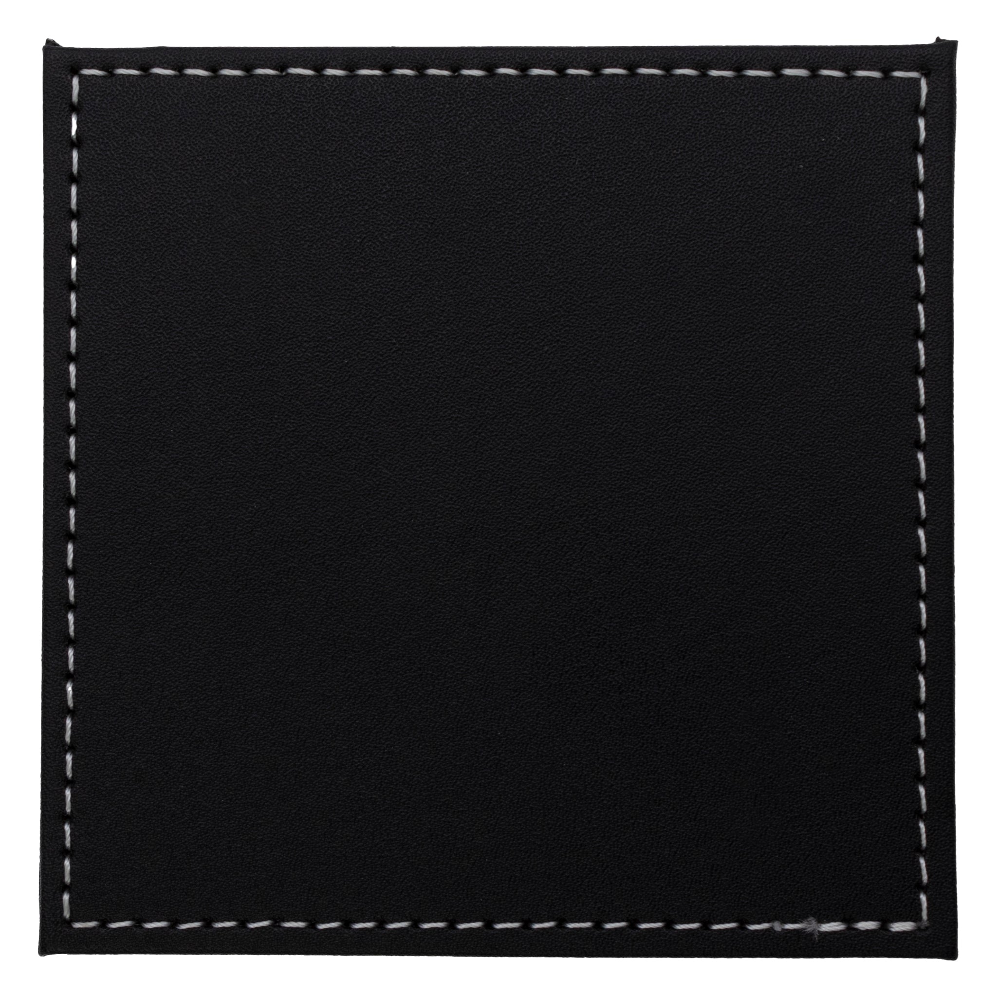 BAR BUTLER SQUARE LEATHERETTE COASTERS IN HOLDER 7PC SET