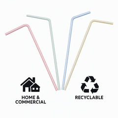 BAR BUTLER STRAWS BENDY CANDY COLOURED 5MM, 100PK