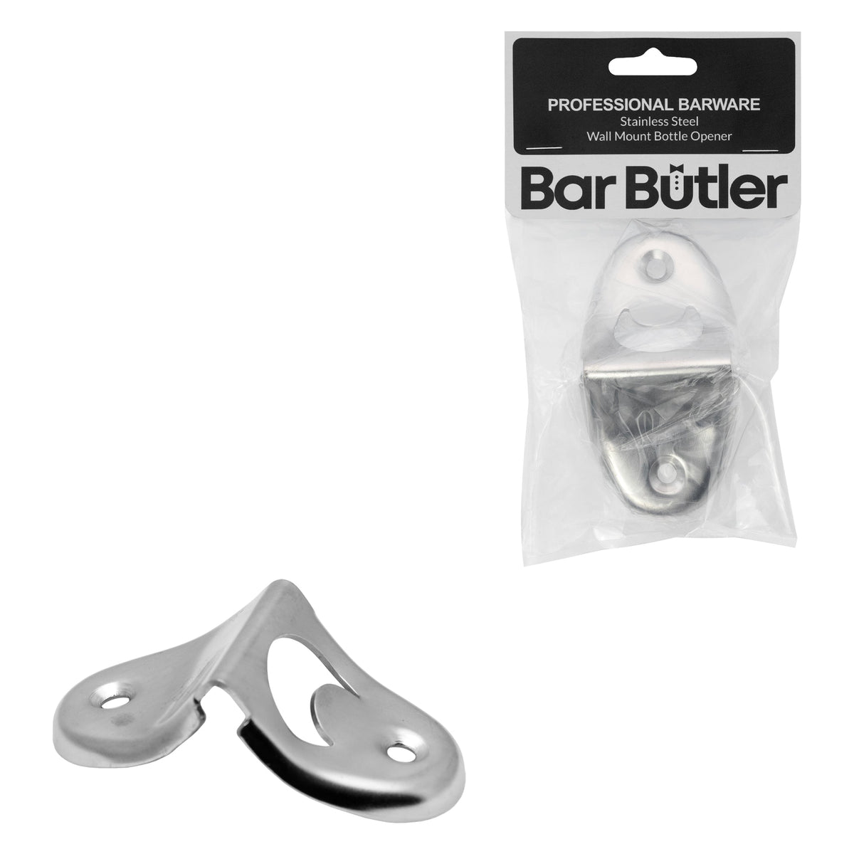 BAR BUTLER WALL MOUNT BOTTLE OPENER ST STEEL