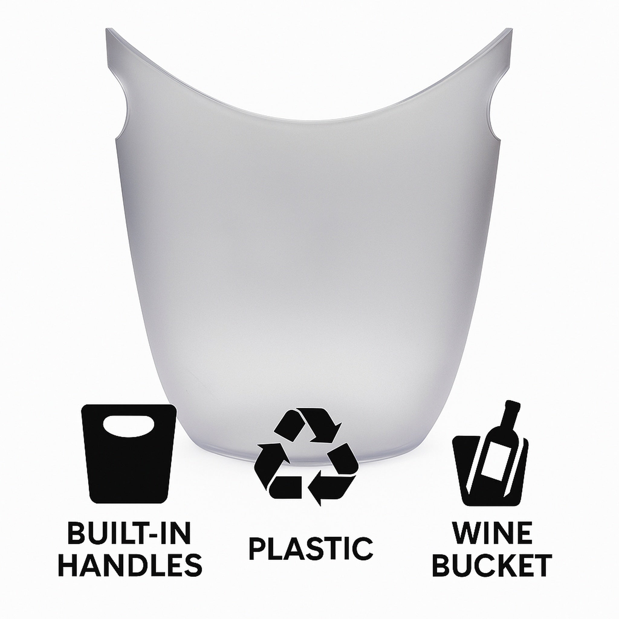 BAR BUTLER ICE BUCKET OPAQUE PS PLASTIC, 4L