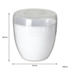 BAR BUTLER BUCKET WHITE WITH INNER & LID PLASTIC, 5L