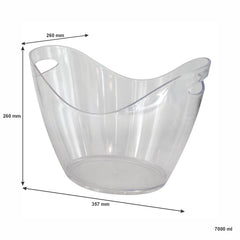 BAR BUTLER WINE BUCKET OVAL CLEAR PS PLASTIC, 7L