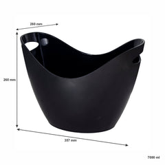 BAR BUTLER WINE BUCKET OVAL BLACK PS PLASTIC, 7L