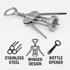 BAR BUTLER HEAVY DUTY WING CORKSCREW