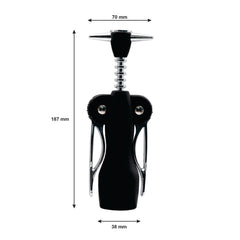 BAR BUTLER MERMAID WING CORKSCREW BOTTLE OPENER BLACK
