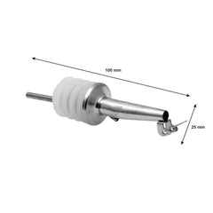 BAR BUTLER FREE FLOW POURER WITH CAP STAINLESS STEEL 2PK