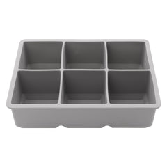 BAR BUTLER GREY SILICONE 6 JUMBO ICE CUBES TRAY