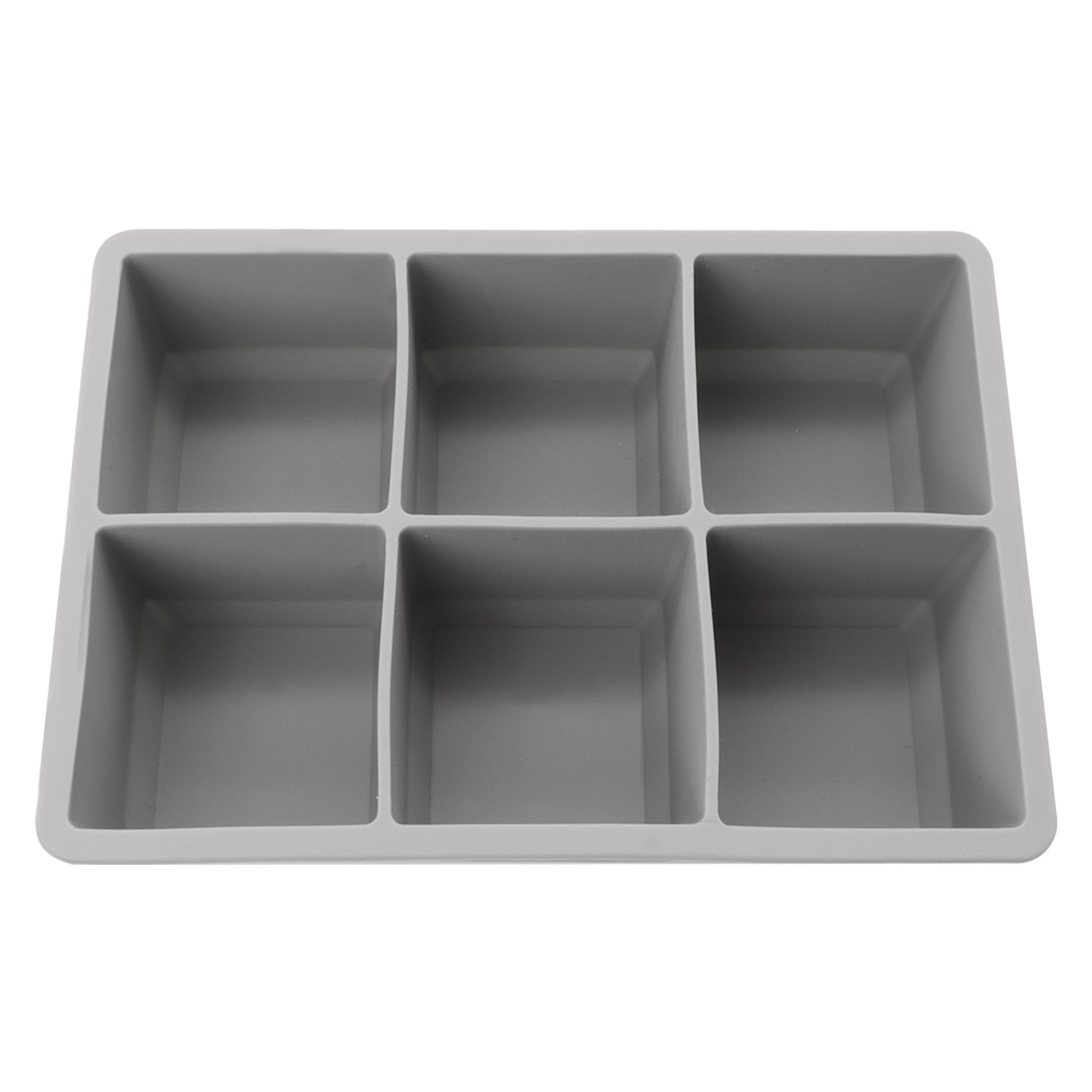 BAR BUTLER GREY SILICONE 6 JUMBO ICE CUBES TRAY