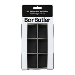 BAR BUTLER GREY SILICONE 6 JUMBO ICE CUBES TRAY