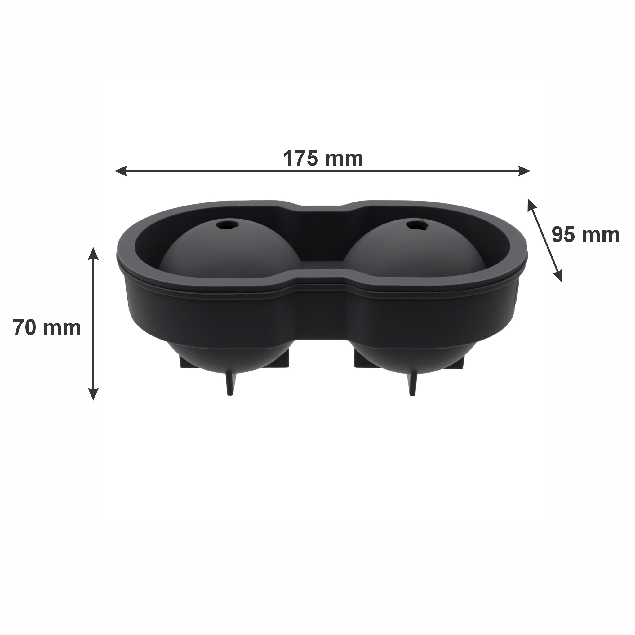 BAR BUTLER GREY SILICONE 2 LARGE BALLS ICE MOULD