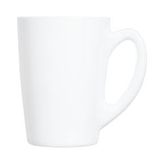 CONSOL WHITE OPAL GLASS BULLET SHAPE MUG, 320ML