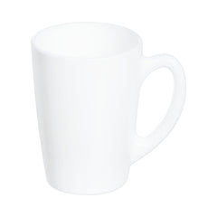 CONSOL WHITE OPAL GLASS BULLET SHAPE MUG, 320ML